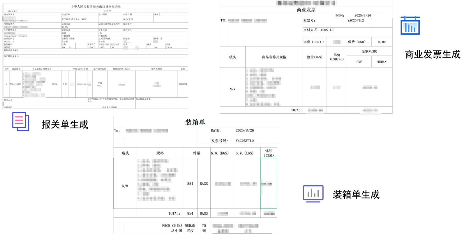 报关单文件生成案例